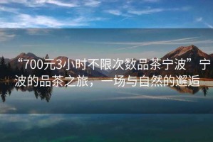 “700元3小時不限次數(shù)品茶寧波”寧波的品茶之旅，一場與自然的邂逅