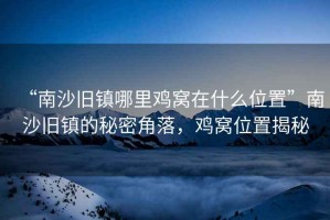 “南沙舊鎮(zhèn)哪里雞窩在什么位置”南沙舊鎮(zhèn)的秘密角落，雞窩位置揭秘