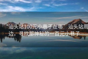“汕頭站100元小巷子在哪”汕頭站周邊，尋找那神秘的一百元小巷子