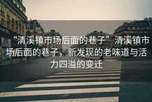“清溪鎮(zhèn)市場后面的巷子”清溪鎮(zhèn)市場后面的巷子，新發(fā)現(xiàn)的老味道與活力四溢的變遷