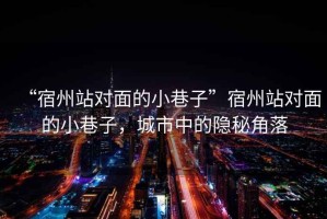 “宿州站對(duì)面的小巷子”宿州站對(duì)面的小巷子，城市中的隱秘角落