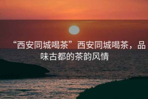 “西安同城喝茶”西安同城喝茶，品味古都的茶韻風(fēng)情