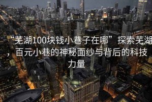 “蕪湖100塊錢小巷子在哪”探索蕪湖，百元小巷的神秘面紗與背后的科技力量