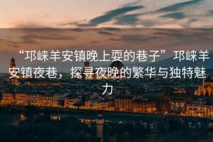 “邛崍羊安鎮(zhèn)晚上耍的巷子”邛崍羊安鎮(zhèn)夜巷，探尋夜晚的繁華與獨(dú)特魅力