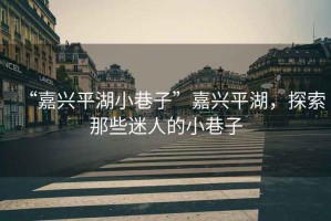 “嘉興平湖小巷子”嘉興平湖，探索那些迷人的小巷子