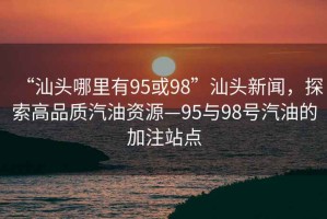 “汕頭哪里有95或98”汕頭新聞，探索高品質(zhì)汽油資源—95與98號汽油的加注站點(diǎn)