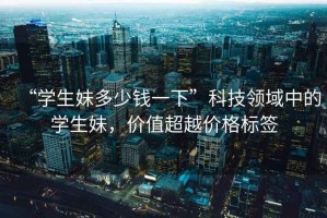 “學生妹多少錢一下”科技領域中的學生妹，價值超越價格標簽