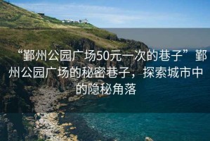 “鄞州公園廣場50元一次的巷子”鄞州公園廣場的秘密巷子，探索城市中的隱秘角落