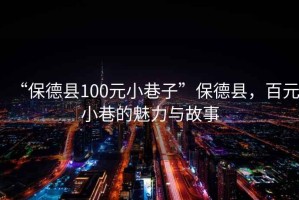 “保德縣100元小巷子”保德縣，百元小巷的魅力與故事