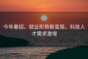 今年春招，就業(yè)形勢新變局，科技人才需求激增