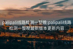 palipali線路檢測(cè)一整晚:palipali線路檢測(cè)一整晚最新版本更新內(nèi)容