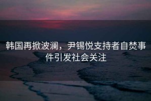 韓國再掀波瀾，尹錫悅支持者自焚事件引發(fā)社會關(guān)注