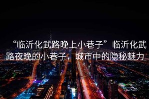 “臨沂化武路晚上小巷子”臨沂化武路夜晚的小巷子，城市中的隱秘魅力
