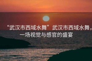 “武漢市西域水舞”武漢市西域水舞，一場(chǎng)視覺與感官的盛宴