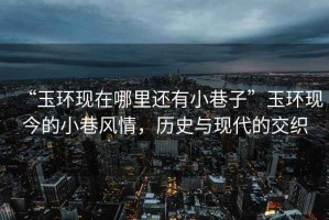 “玉環(huán)現(xiàn)在哪里還有小巷子”玉環(huán)現(xiàn)今的小巷風(fēng)情，歷史與現(xiàn)代的交織