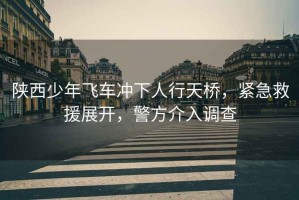 陜西少年飛車沖下人行天橋，緊急救援展開，警方介入調(diào)查