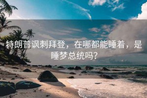 特朗普諷刺拜登，在哪都能睡著，是睡夢總統(tǒng)嗎？