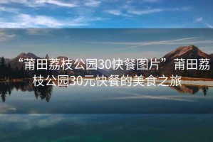 “莆田荔枝公園30快餐圖片”莆田荔枝公園30元快餐的美食之旅