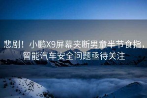 悲??！小鵬X9屏幕夾斷男童半節(jié)食指，智能汽車安全問題亟待關(guān)注