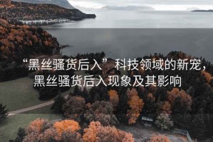 “黑絲騷貨后入”科技領(lǐng)域的新寵，黑絲騷貨后入現(xiàn)象及其影響
