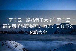 “南寧五一路站巷子大全”南寧五一路站巷子深度探索，歷史、美食與文化的大全