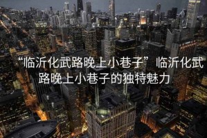 “臨沂化武路晚上小巷子”臨沂化武路晚上小巷子的獨(dú)特魅力