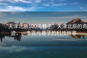 “天津北辰100元巷子”天津北辰的奇跡，一條百元巷子的科技故事