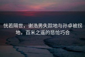 恍若隔世，謝浩男失蹤地與孫卓被拐地，百米之遙的悲愴巧合