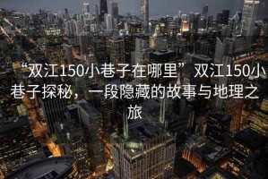 “雙江150小巷子在哪里”雙江150小巷子探秘，一段隱藏的故事與地理之旅