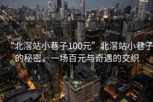 “北滘站小巷子100元”北滘站小巷子的秘密，一場百元與奇遇的交織