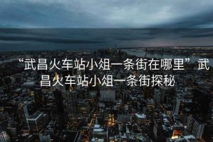 “武昌火車站小俎一條街在哪里”武昌火車站小俎一條街探秘