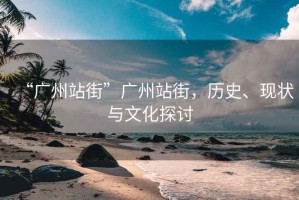 “廣州站街”廣州站街，歷史、現(xiàn)狀與文化探討