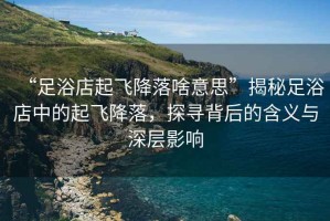 “足浴店起飛降落啥意思”揭秘足浴店中的起飛降落，探尋背后的含義與深層影響