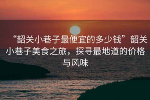 “韶關(guān)小巷子最便宜的多少錢(qián)”韶關(guān)小巷子美食之旅，探尋最地道的價(jià)格與風(fēng)味
