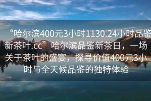 “哈爾濱400元3小時1130.24小時品鑒新茶葉.cc”哈爾濱品鑒新茶日，一場關(guān)于茶葉的盛宴，探尋價值400元3小時與全天候品鑒的獨特體驗