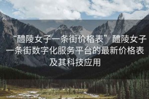 “醴陵女子一條街價(jià)格表”醴陵女子一條街?jǐn)?shù)字化服務(wù)平臺(tái)的最新價(jià)格表及其科技應(yīng)用