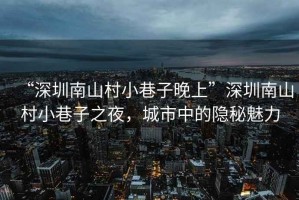 “深圳南山村小巷子晚上”深圳南山村小巷子之夜，城市中的隱秘魅力