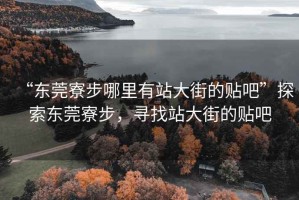 “東莞寮步哪里有站大街的貼吧”探索東莞寮步，尋找站大街的貼吧