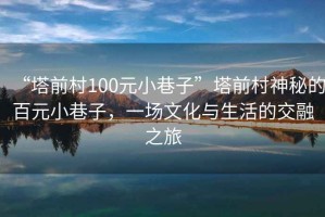 “塔前村100元小巷子”塔前村神秘的百元小巷子，一場文化與生活的交融之旅
