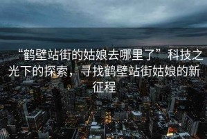 “鶴壁站街的姑娘去哪里了”科技之光下的探索，尋找鶴壁站街姑娘的新征程