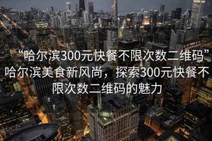 “哈爾濱300元快餐不限次數(shù)二維碼”哈爾濱美食新風尚，探索300元快餐不限次數(shù)二維碼的魅力