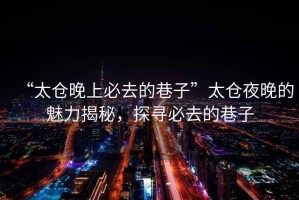 “太倉晚上必去的巷子”太倉夜晚的魅力揭秘，探尋必去的巷子