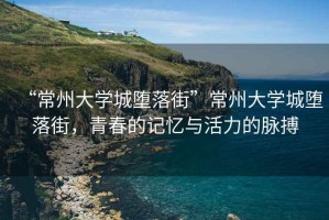 “常州大學城墮落街”常州大學城墮落街，青春的記憶與活力的脈搏
