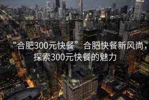 “合肥300元快餐”合肥快餐新風(fēng)尚，探索300元快餐的魅力