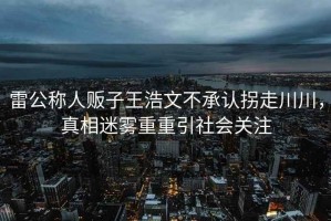 雷公稱人販子王浩文不承認拐走川川，真相迷霧重重引社會關(guān)注