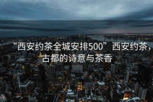 “西安約茶全城安排500”西安約茶，古都的詩意與茶香