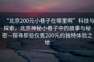 “北京200元小巷子在哪里啊”科技與探索，北京神秘小巷子中的故事與秘密—探尋那些僅售200元的獨(dú)特體驗(yàn)之地