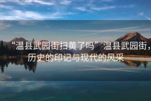 “溫縣武園街掃黃了嗎”溫縣武園街，歷史的印記與現(xiàn)代的風采