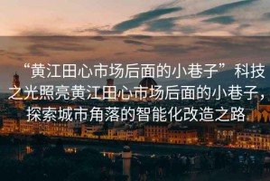 “黃江田心市場后面的小巷子”科技之光照亮黃江田心市場后面的小巷子，探索城市角落的智能化改造之路