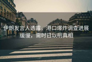 伊朗發(fā)言人透露，港口爆炸調(diào)查進(jìn)展緩慢，需時日以明真相
